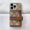 Gucci iPhone 15 14 Pro Max Leather Case With Card Holder Wallet