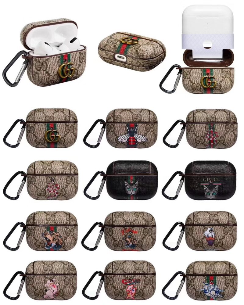 Gucci Airpods 3 Pro 2gen Leather Case GG Designer Protective Case