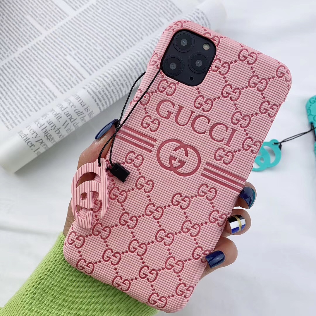 Gucci Leather Case For iPhone 12 GG Leather Phone Cases