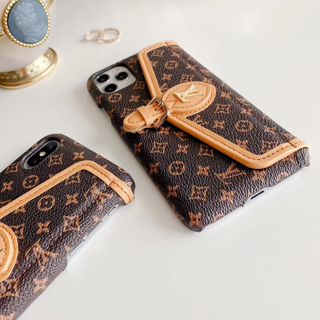 LV Leather iPhone 12 Wallet Case iPhone 12 Pro Max Case |