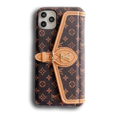 LV Leather iPhone 12 Wallet Case iPhone 12 Pro Max Case |