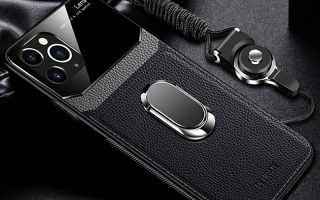 iPhone 11 Pro Max Leather Automobile bracket Case