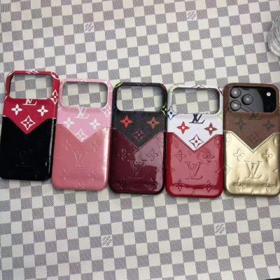 Louis Vuitton LV iPhone 15 16 17 Pro Max Case Leather
