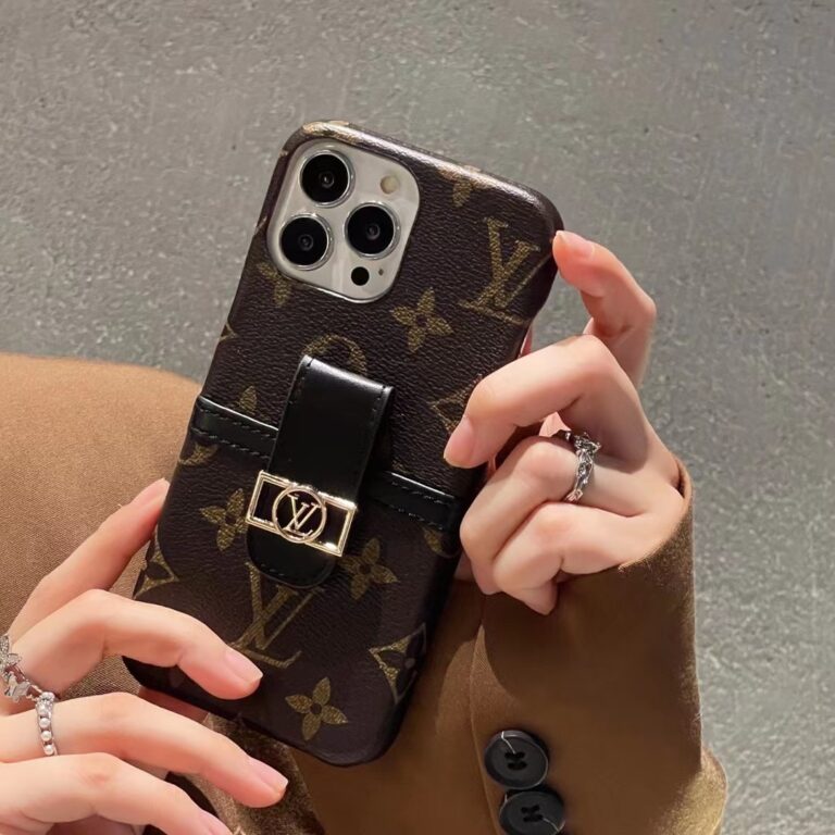 Louis Vuitton iPhone 15 14 Pro Max Leather Case