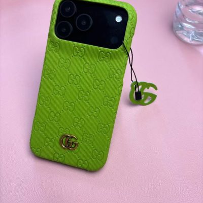 Green Gucci GG iPhone 17 16 Pro Max Soft Case Vintage Design