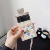Louis Vuitton Samsung Case LV Z FLIP 6 5 Leather Phone Bag with Strap