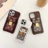 Gucci iPhone 15 16 Pro Max Case With Card Holder + Shoulder Strap