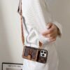 Louis Vuitton iPhone 16 Pro Max 15 Plus Leather Case With Card Holder and Strap