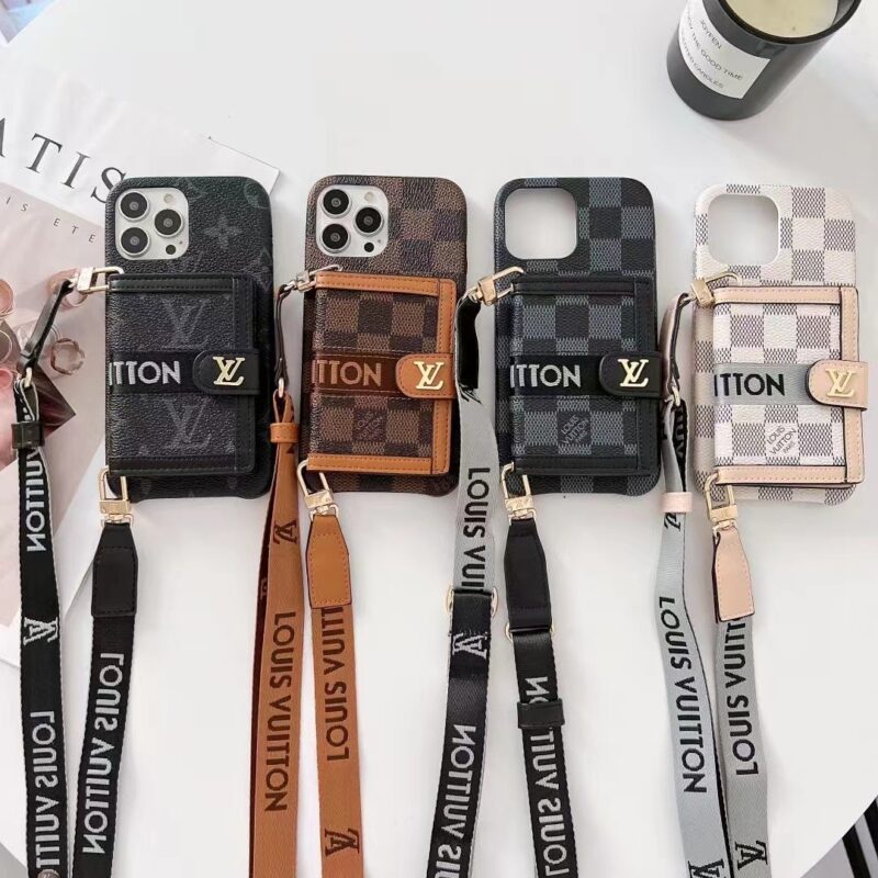 Louis Vuitton iPhone 16 Plus Leather Case With Strap