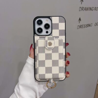 LV iPhone 16 Pro Max Credit Card Holder Wallet Case