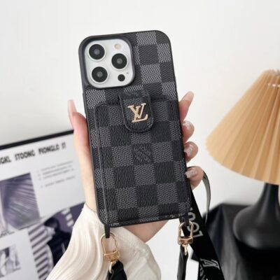 Louis Vuitton iPhone 17 16 Pro Max Case with Credit Card Holder Wallet Case