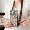 Gucci iPhone 16 17 Pro Max Case with Strap Credit Card Holder Wallet Case