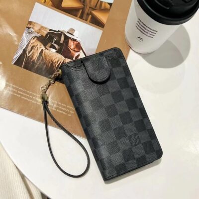 Louis Vuitton iPhone 16 Pro Max Wallet Leather Phone Pouch Bag