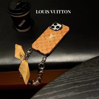 Louis Vuitton iPhone 15 Case With Hanging Chain Strap