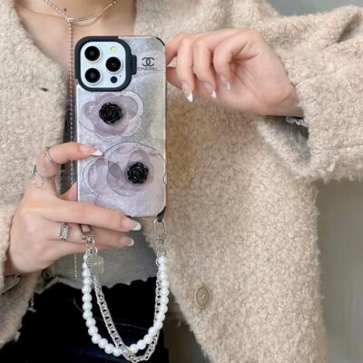 Chanel iPhone 15 Pro Max Case With Hand Chain Strap