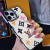 White Louis Vuitton iPhone 17 Pro Max Leather Case