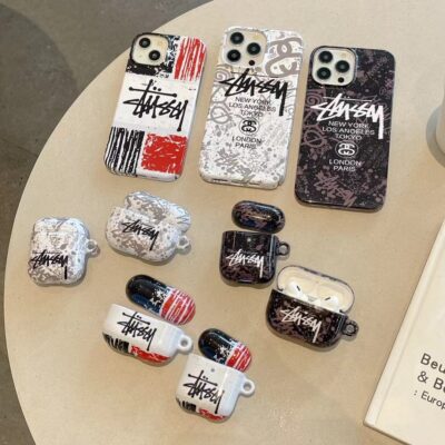 Stussy Case for iPhone 15 Pro Max and AirPods Pro 2 3