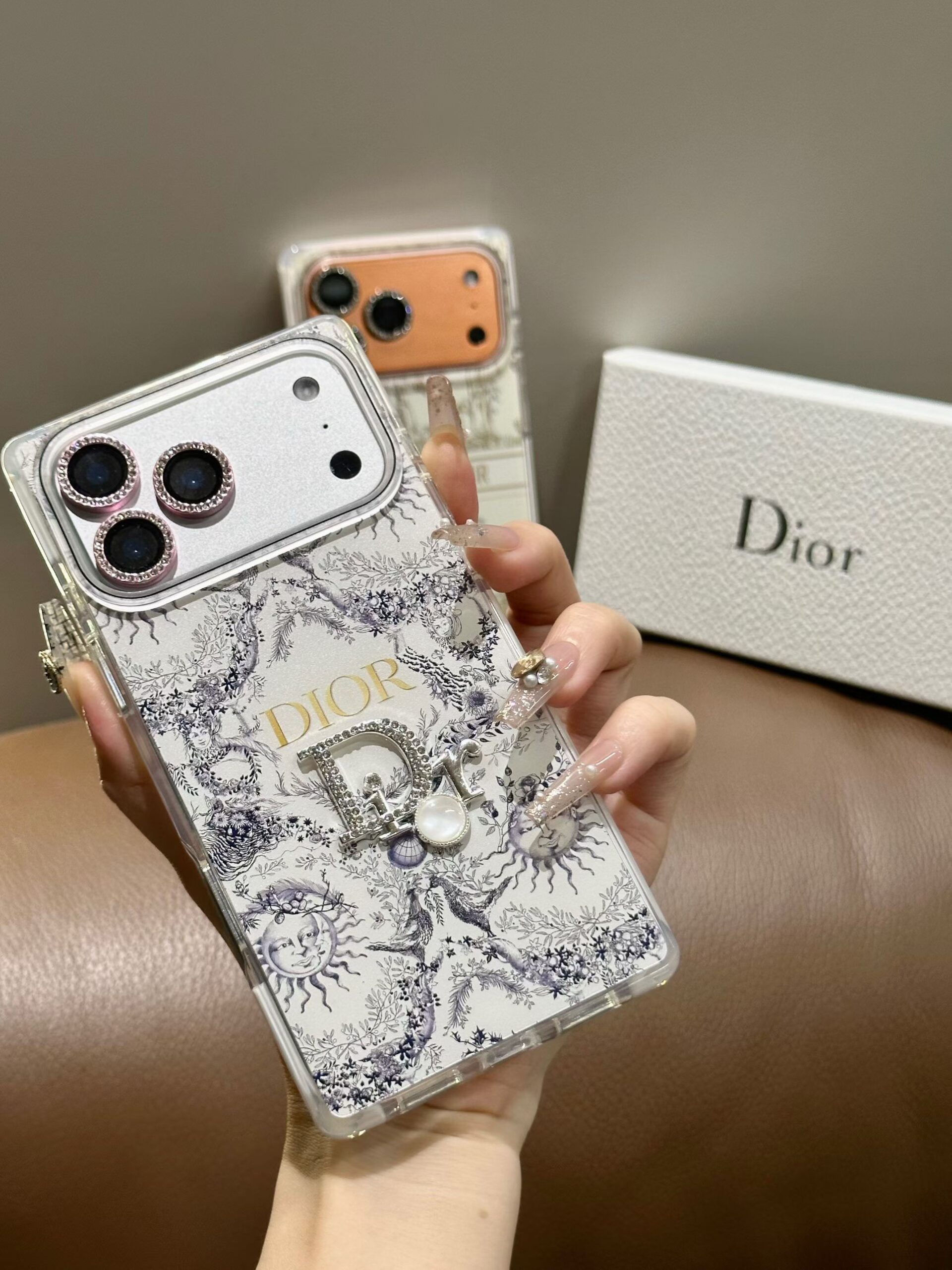 Christian Dior Paris Leather iPhone 17 Pro Max Case With Logo |
