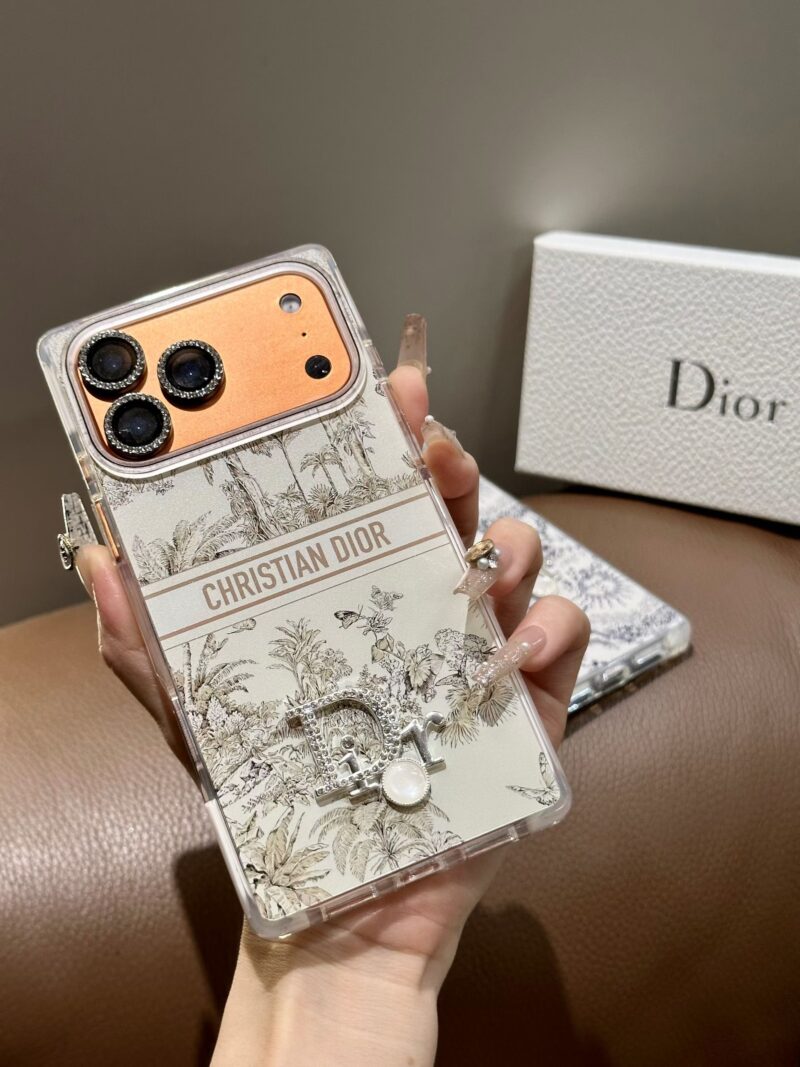 Christian Dior Paris Leather iPhone 17 Pro Max Case With Logo |