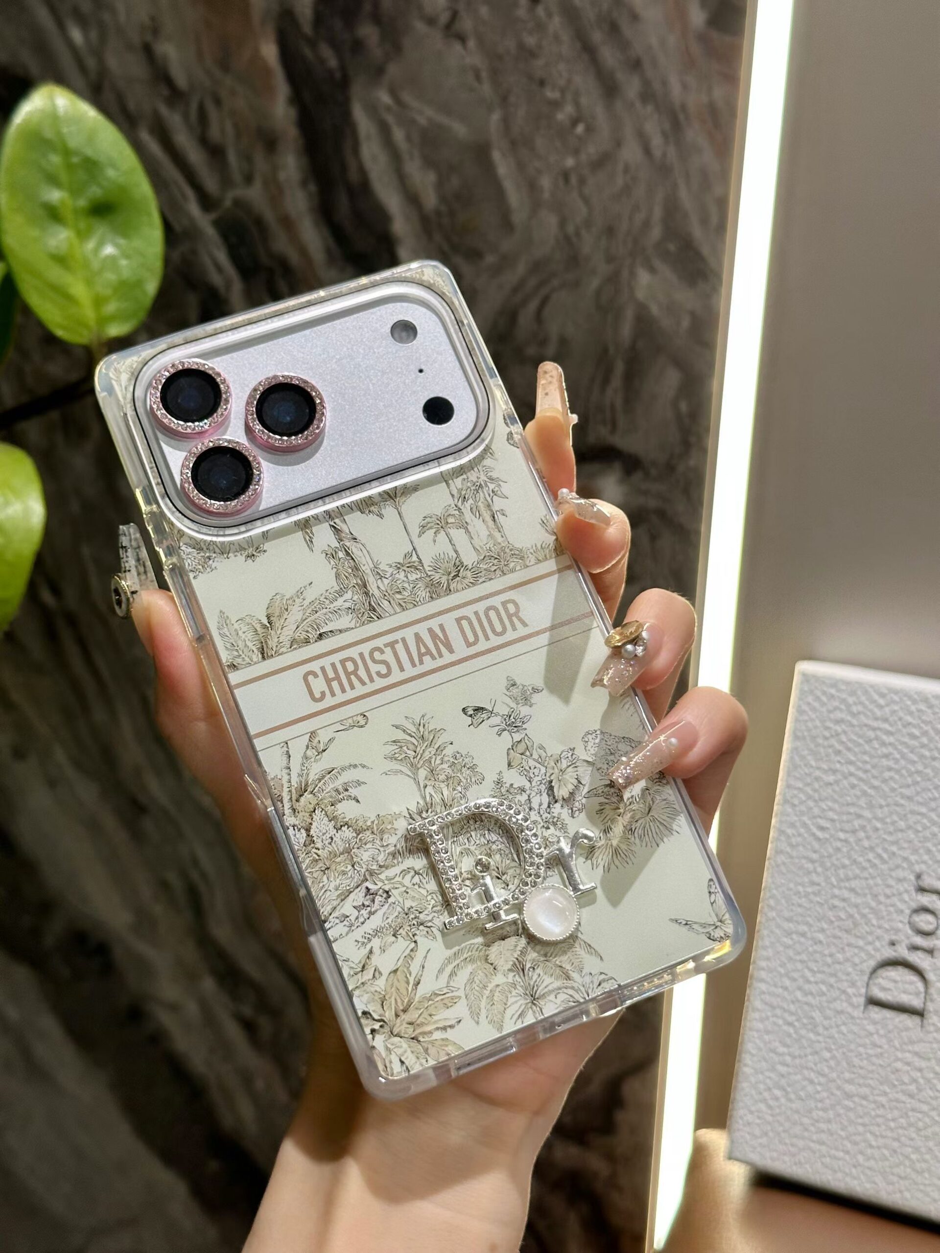 Christian Dior Paris Leather iPhone 17 Pro Max Case With Logo |