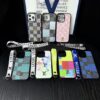 Louis Vuitton iPhone 16 17 Pro Max Leather Case With Hand Strap