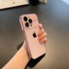 Pink Apple Logo iPhone 17 Pro Max 16 Plus 15 14 13 12 Case With Camera Protection Cover