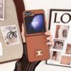 Celine Samsung Z FLIP 6 5 4 3 Leather Case