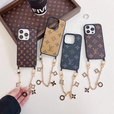 Louis-Vuitton iPhone 16 Pro Max Case With Handle Chain Strap