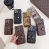 Louis Vuitton iPhone 17 16 Pro Max Leather Case With Card Holder Wallet