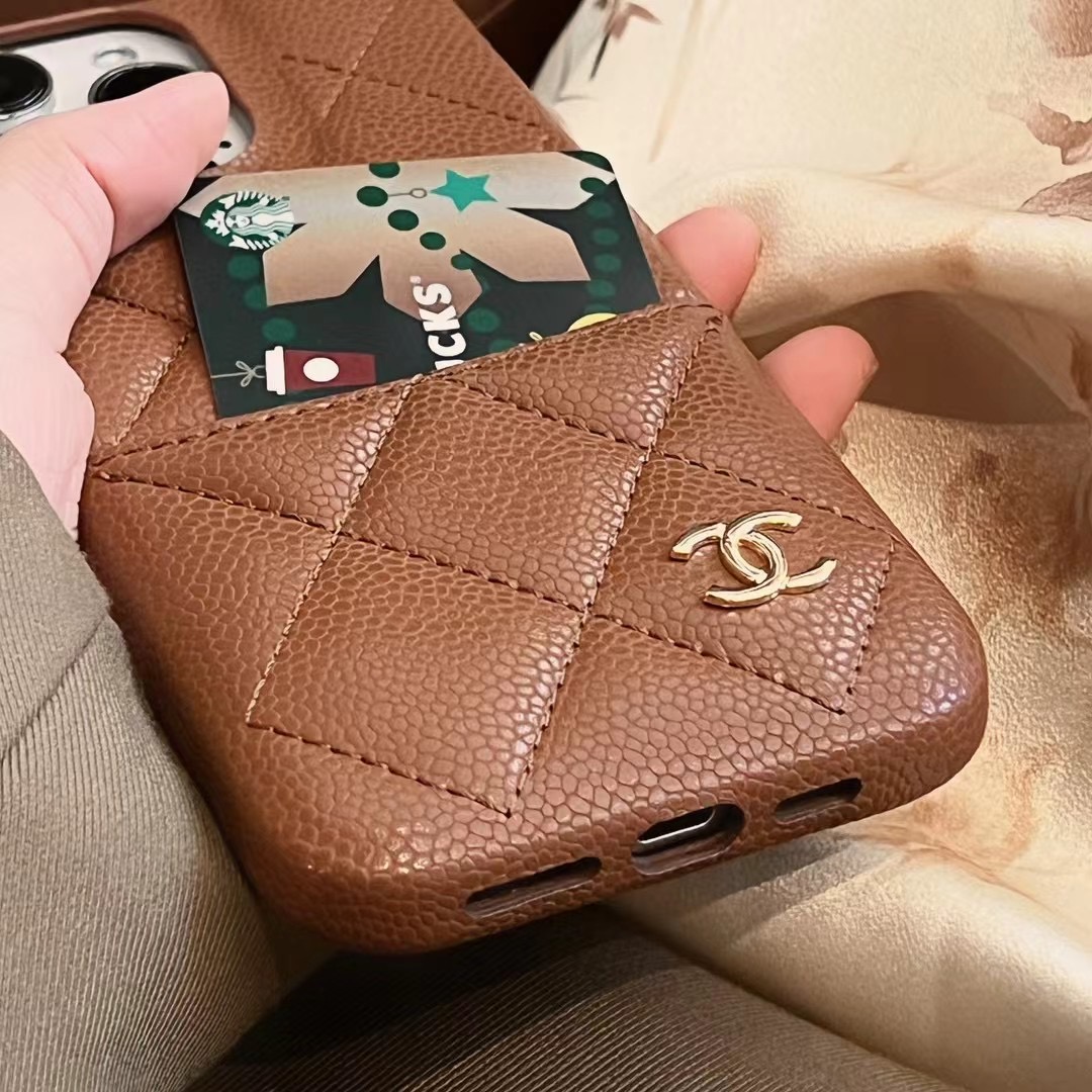Chanel iPhone 17 Case 16 Pro Max With Card Holder Wallet Leather Case | Chanel iPhone 17 Case 16 Pro Max With Card Holder Wallet Leather Case |