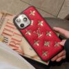 Louis Vuitton iPhone 17 16 15 Pro Max Red Leather Case