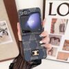 Celine Samsung Case Z FLIP 6 5 4 3 Leather Cover