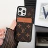 Louis Vuitton Case iPhone 17 16 15 14 Pro Max LV iphone Case With Card Holder Wallet