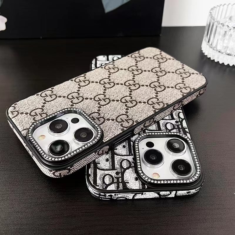 Gucci iPhone 16 15 14 Pro Max Leather Case Cover |