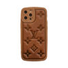 Louis-Vuitton LV Logo Leather Case iPhone 15 14 Pro Max
