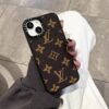 Brown and Black Casetify-Louis Vuitton iPhone 15 Pro Max Leather Case