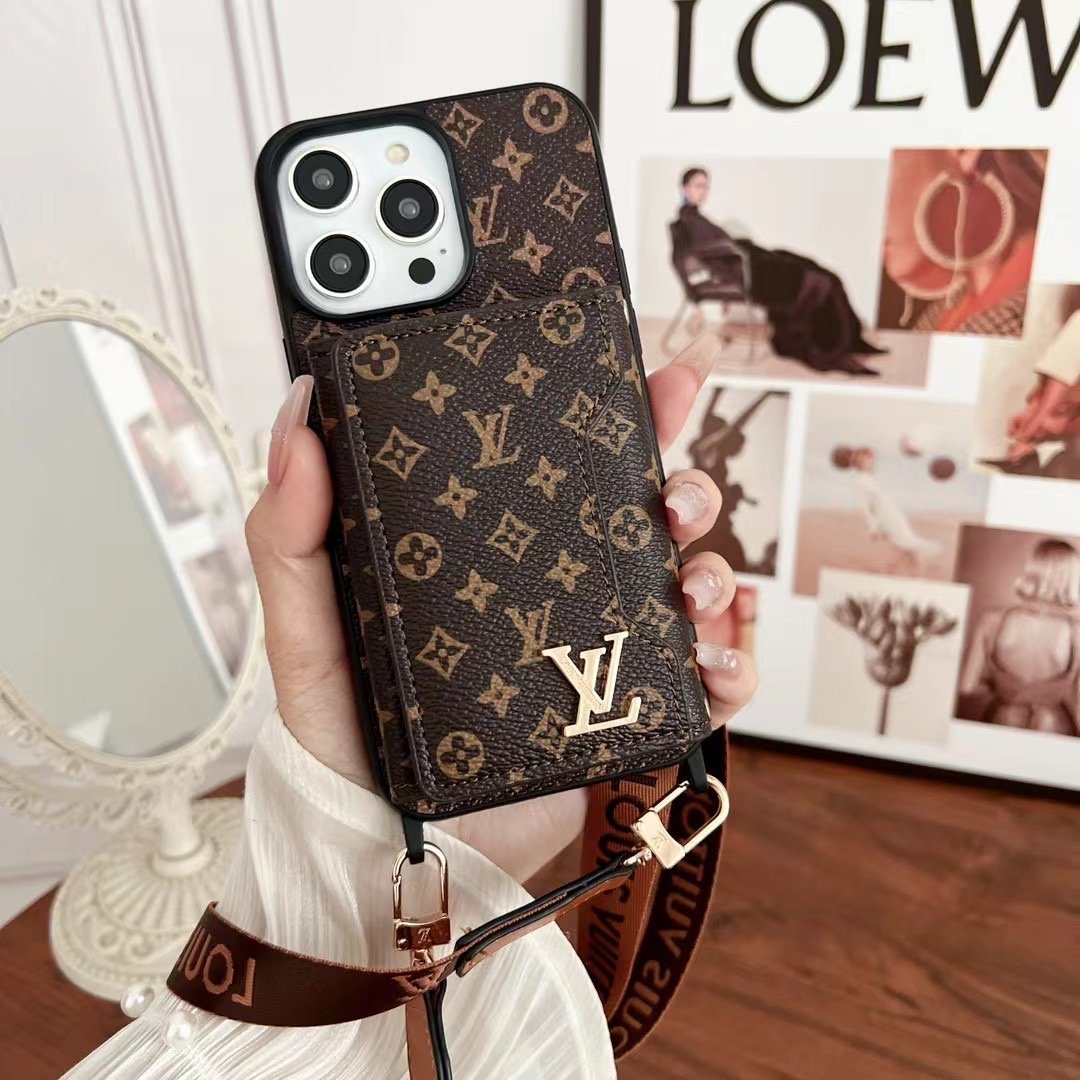 Louis Vuitton Case For iPhone 17 16 15 14 Pro Max LV Leather Phone
