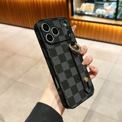 Louis Vuitton iPhone 17 16 Pro Max LV Leather Case With Card Holder And Strap