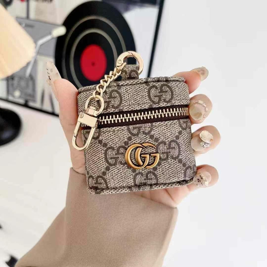 Gucci Airpods 4 Pro 2 3 Case Leather Mini Bag Designer |