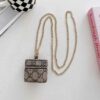 Gucci Airpods Case 4 3 Pro 2 Leather Mini Bag Case With Long Chain