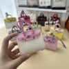 AirPods 4 3 Pro2 Case Mini Leather Handbag Charm Bag Cute Birkin Multipurpose Accessories
