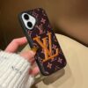 Louis-Vuitton iPhone 16 Pro Max Leather Case LV Phone Cover