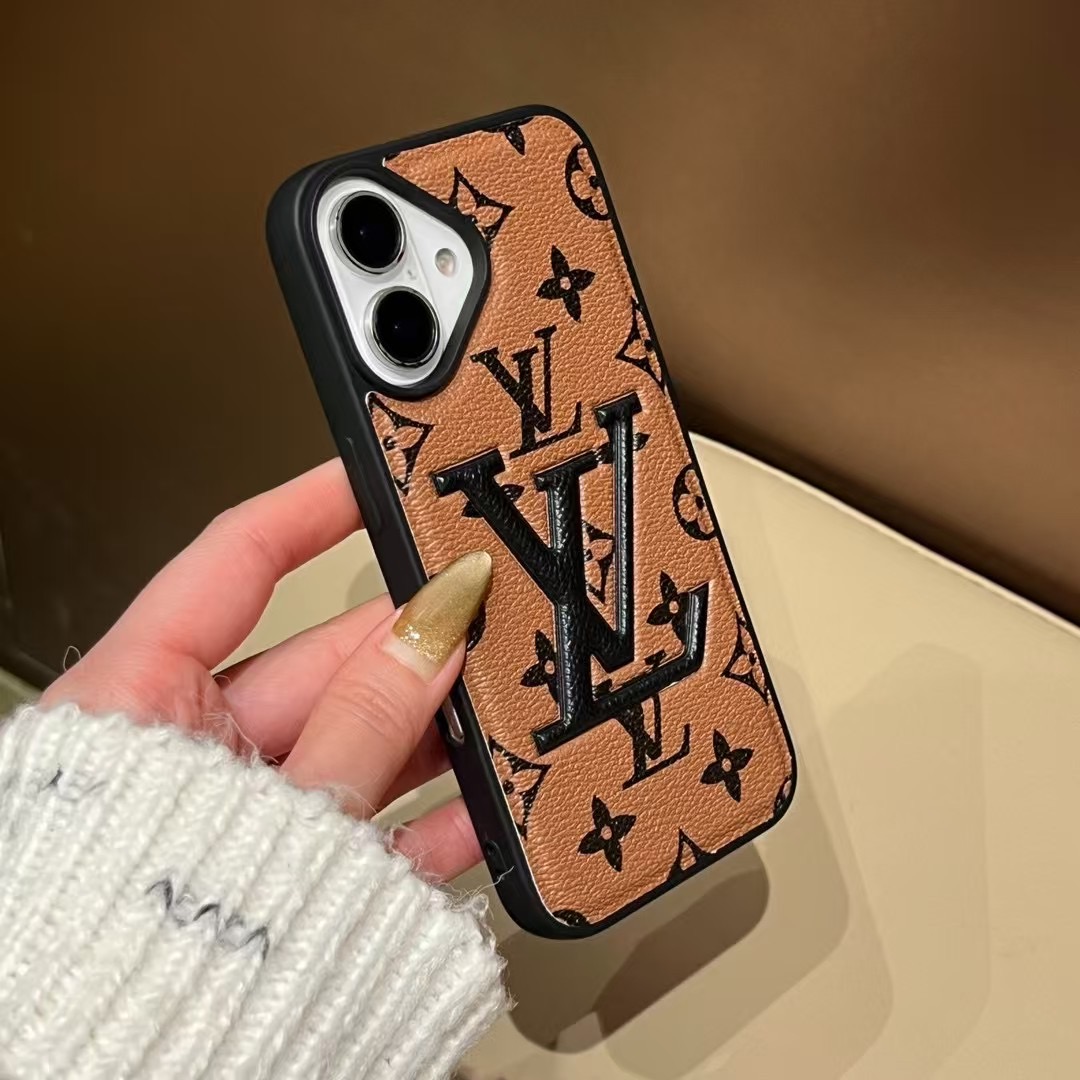 Louis-Vuitton iPhone 16 Pro Max Leather Case