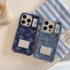Louis-Vuitton iPhone 17 Pro Max Case LV Monogram with Card Holder Wallet iPhone Back Cover