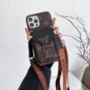 Louis Vuitton iPhone 17 16 15 14 Pro Max Case With Leather Card Holder