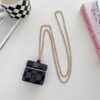 Louis Vuitton Airpods 4 Case 3 Pro 2 Leather Mini Bag With Shoulder Chain