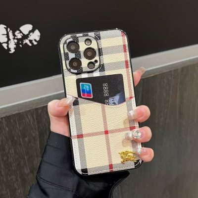 Burberry iPhone 16 15 Pro Max Case with Card Holder Case