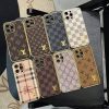 Louis Vuitton iPhone 15 16 Pro Max Leather Case LV Logo iPhone Case