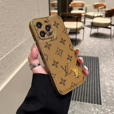 Louis Vuitton iPhone 14 Pro Max Case LV Leather iPhone Case