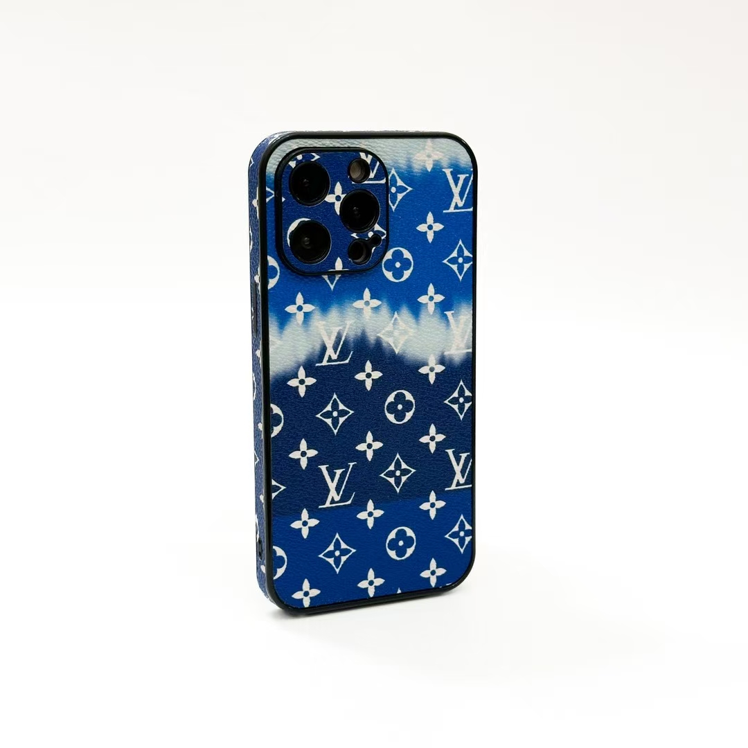 Luxury LV Leather iPhone 16 Pro Max Case Louis Vuitton Logo